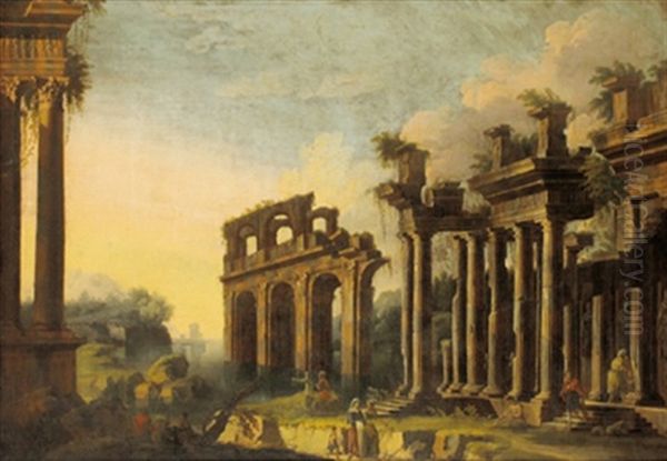 Capriccio Architettonico Di Rovine Con Figure - view 1