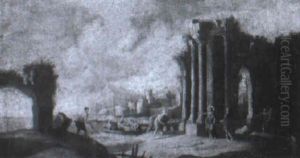 Coastal Capriccio With The Calling Of Saint Peter by Gennaro Greco