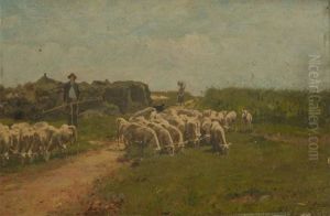 Le Troupeau De Moutons by Jean Baptiste de Greef