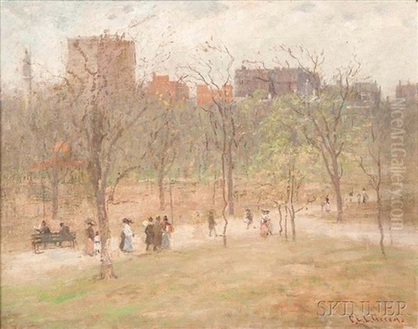 Boston Common Looking Towards Beacon Street - view 1