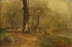 Watering The Cows by Charles Edwin Lewis Green