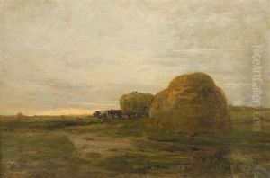 Haying Lynn Marshes by Charles Edwin Lewis Green