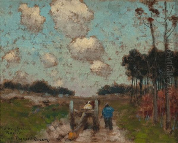 Figures Along A Country Road - view 1