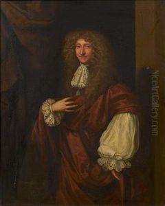 Portrait Of A Gentleman, Said To Be Sir William Whitmore, 2nd Bart. Of Apley, In A Russet Coat With A White Lace Jabot, Standing Before A Column