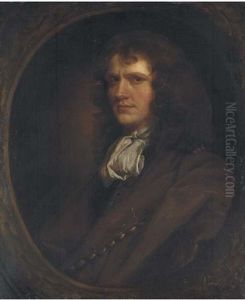Portrait Of A Gentleman In A Brown Coat And White Cravat