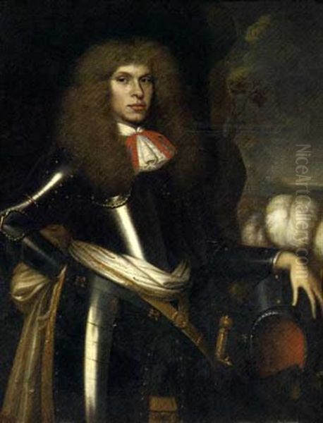 Portrait Of Ernest Napier In Armour, His Left Arm Resting On A Helmet - view 1