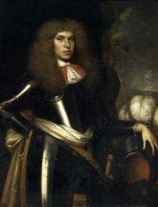 Portrait Of Ernest Napier In Armour, His Left Arm Resting On A Helmet