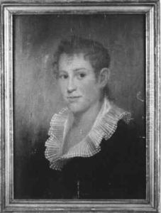 Portrait Of Young Benjamin Crombie In Navy Blue by Ethan Allen Greenwood