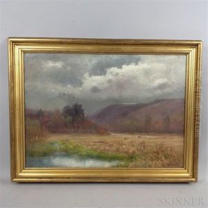 Autumn Marsh With Distant Mountains by Joseph H. Greenwood