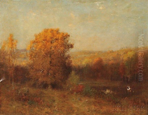 Sun Setting On An Autumn Landscape - view 1