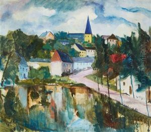 View Of A Small Town In The Eifel by Johannes Greferath