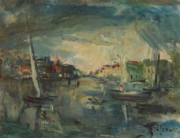 Stadtansicht Mit Fluss - view 1