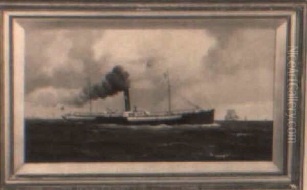 The Steamship 'scarthoe' With Sailing Ships In The Background - view 1