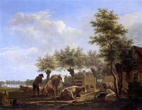 A Traveller Conversing With A Milkmaid - view 1
