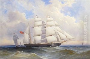 The Barque Cambrian Under Full Sail by Charles Gregory