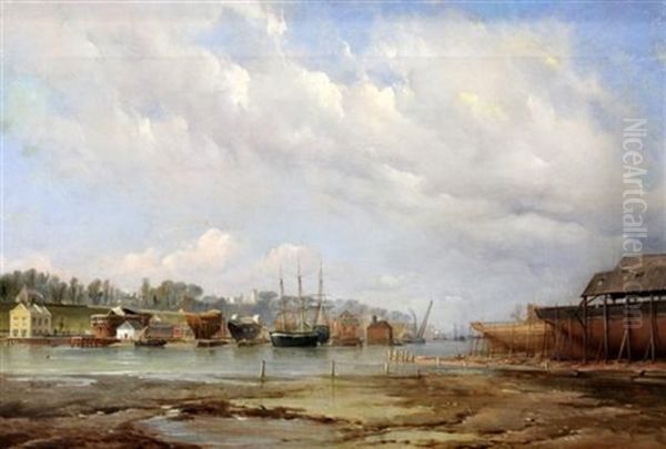View Of Medina Dock, White's Ship Yard, Isle Of Wight - view 1