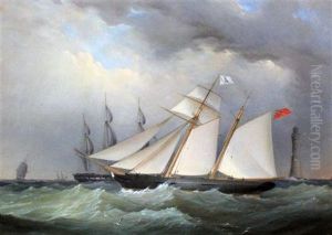 The "royal Blue Jacket" Passing The Eddystone Lighthouse