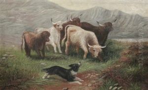 Highland Cattle (pair) by Charles Gregory