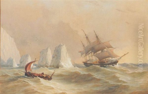 A Dutch Merchantman Rounding The Needles - view 1