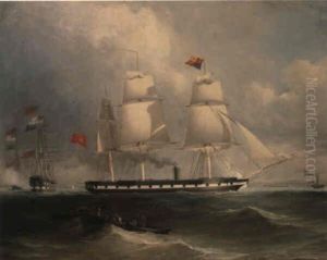 The Sultan Of Turkey Abdul-aziz At The Royal Navy Review, 17th July 1867 by Charles Gregory