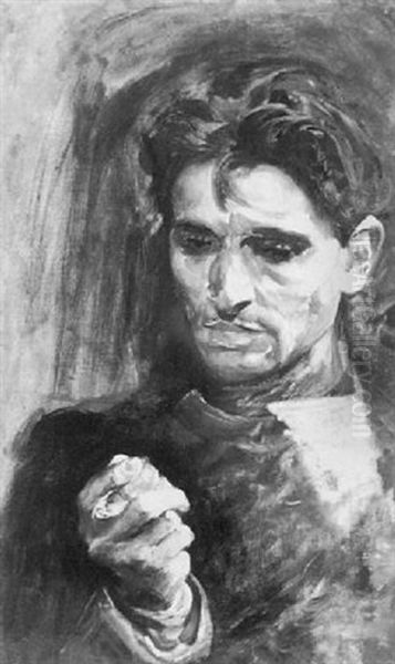 Portrait Of A Man Holding A Crystal - view 1