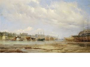 A View Of J Samuel White Shipbuilders, Cowes by George Gregory