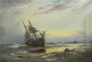 A Beached Boat On A Shore
