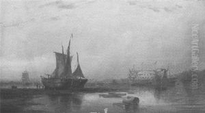 Beached Vessels And Hulks In The Upper Reaches Of Portsmouth Harbour
