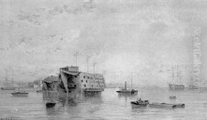 Prison Ships Anchored In A Harbour