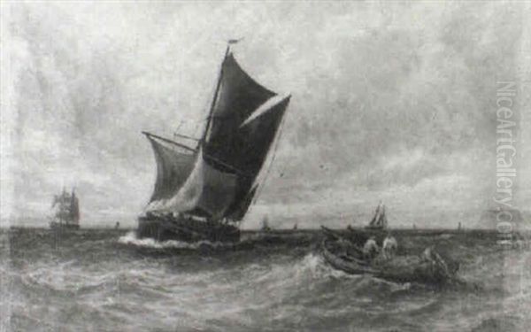 Fishing Boats Off A Headland - view 1