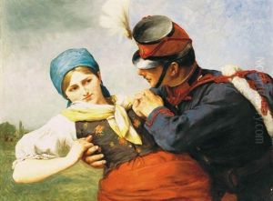 Udvarlas (courtship) by Emerich Imre Greguss