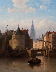 Vue A Amsterdam by Johan Conrad Greive