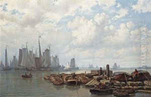 A Busy Day Near The Vlothaven On The Ij, Amsterdam