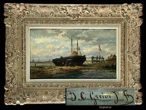 Schiff Bei Ebbe Aufliegend