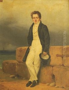 Portrait D'un Jeune Homme Au Bord De La Mer by Francois Grenier de Saint Martin