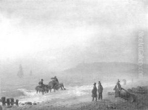 Vue De La Rade Du Havre Par Temps De Brume by Francois Grenier de Saint Martin