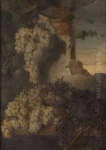 Natureza Morta Com Uvas E Ruinas by Josefa Greno