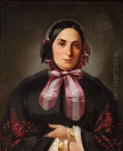 Retratos De Manolita Grenzner Y Fellner, Vicente Grenzner Y Heller Y Rosa Fellner Y Oller, Hermana Y Padres Del Artista (3 Works)