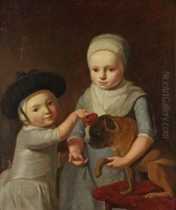 Deux Enfants Et Leur Chien Deux Enfants Et Leur Chien