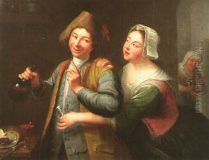 Couple De Joyeux Buveurs by Gabriel Gresly