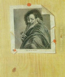 Trompe De L'oeil A La Gravure De Democrite De Antoine Coypel by Gabriel Gresly
