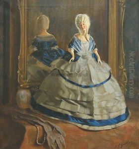 "teepuppe (am Spiegel)" by Ferdinand Karl Grether