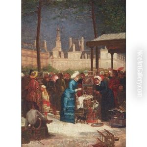 The Bird Market by Amedee Paul Greux