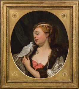 A Young Lady With A White Dove