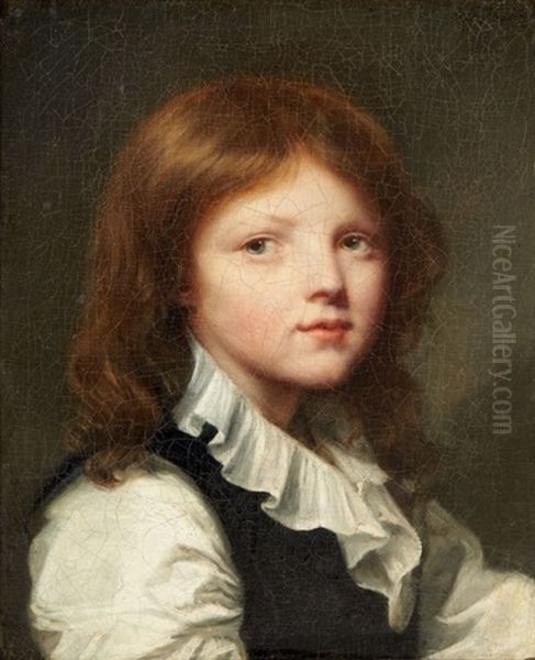 Portrait De Jeune Garcon A La Collerette Blanche - view 1