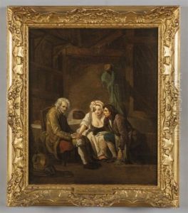 Figure In Un Interno by Jean Baptiste Greuze