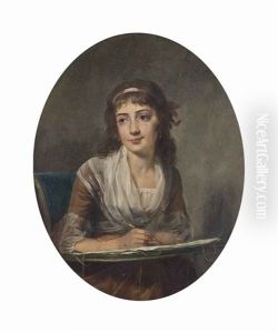A Young Lady Sketching