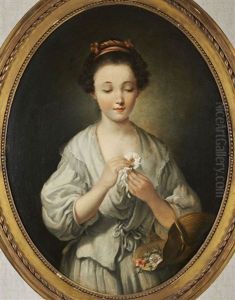 La Jeune Fille A La Marguerite by Jean Baptiste Greuze
