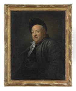 Portrait Of Etienne Jeurat, In A Brown Cap And Jacket
