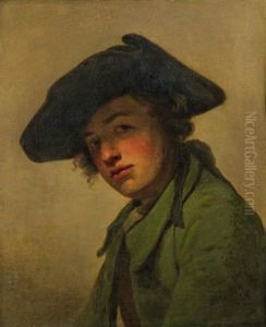 Portrait De Jeune Homme Au Tricorne by Jean Baptiste Greuze